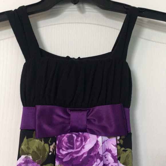Special occasion black/purple dress for girls - Picture 3 of 4